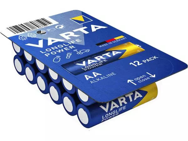 Een Batterij Varta Longlife Power big box 12xAA koop je bij MV Kantoortechniek B.V.