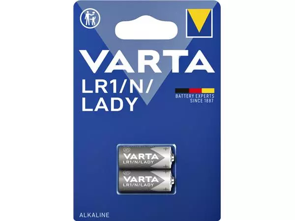 Een Batterij Varta LR1/N/Lady alkaline blister à 2stuk koop je bij EconOffice