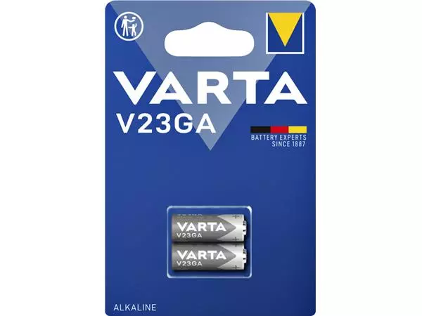 Een Batterij Varta V23GA alkaline blister à 2stuk koop je bij KantoorProfi België BV