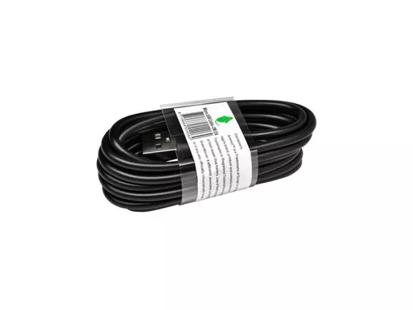 Een Kabel Green Mouse USB Micro-A 2.0 2 meter zwart koop je bij L&N Partners voor Partners B.V.