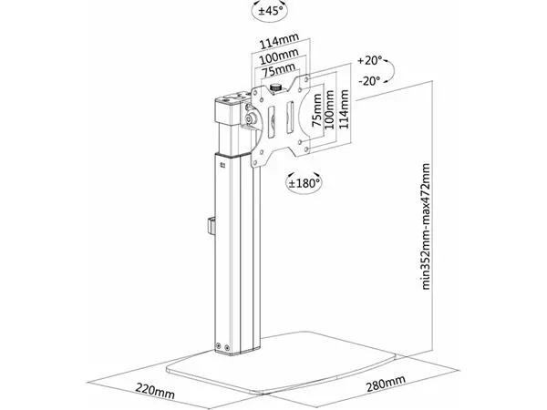 Een Monitorstandaard Neomounts D865 10-32" zwart koop je bij NiceSupplies.nl