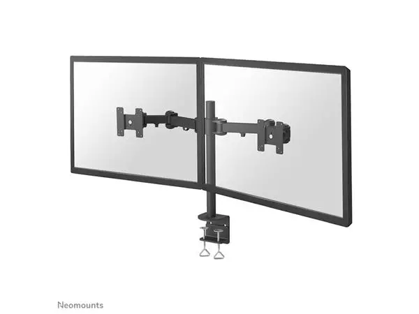 Een Monitorarm Neomounts D960D 2x10-27" met klem zwart koop je bij Van Hoye Kantoor BV