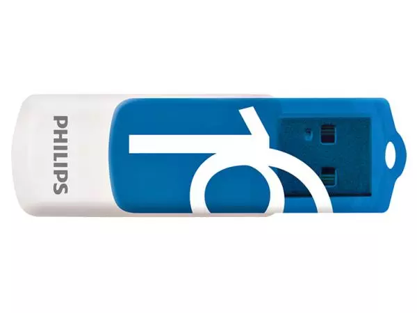 Een USB-stick 2.0 Philips Vivid Edition Ocean Blue 16GB koop je bij Van Leeuwen Boeken- en kantoorartikelen