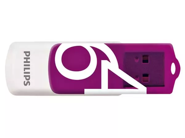 Een USB-stick 2.0 Philips vivid edition magic purple 64GB koop je bij Van Leeuwen Boeken- en kantoorartikelen