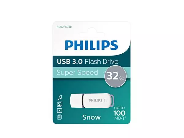 Een USB-STICK PHILIPS SNOW KEY TYPE 32GB 3.0 GRIJS koop je bij Kantoorvakhandel van der Heijde