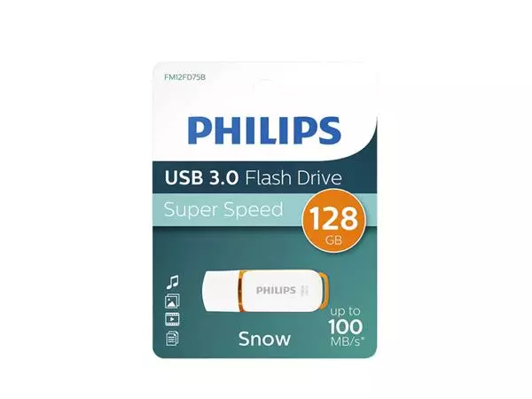 Een USB-stick 3.0 Philips Snow Edition Sunrise Orange 128GB koop je bij NiceSupplies.nl