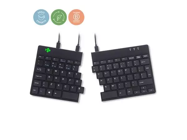 Een Toetsenbord R-Go Ergonomisch Split Break QWERTY koop je bij Klik Office BV