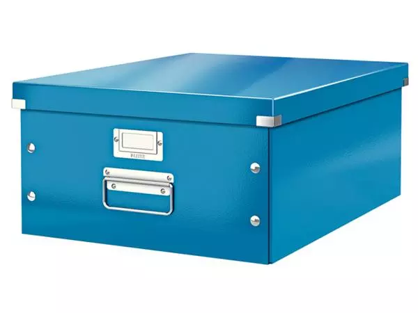 Een Opbergbox Leitz WOW Click & Store 369x200x482mm blauw koop je bij Kantoorvakhandel van der Heijde