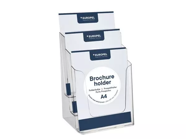 Een Folderhouder Europel 3 vaks A4 transparant koop je bij L&N Partners voor Partners B.V.