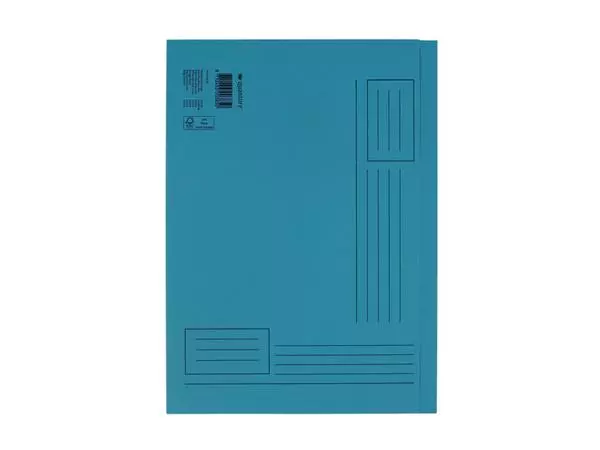 Een Vouwmap Quantore A4 ongelijke zijde 250gr blauw koop je bij KantoorProfi België BV