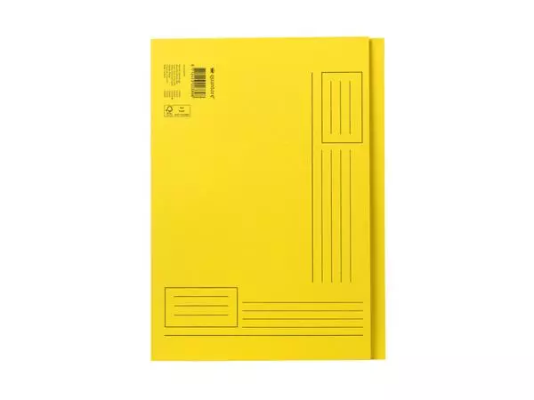 Een Vouwmap Quantore A4 ongelijke zijde 250gr geel koop je bij Goedkope Kantoorbenodigdheden