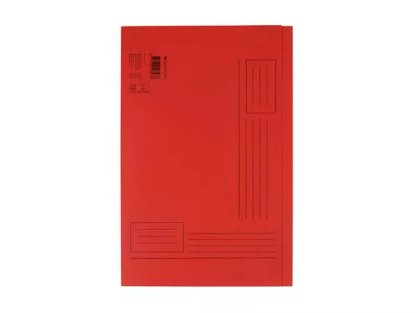 Een Vouwmap Quantore Folio ongelijke zijde 250gr rood koop je bij Totaal Kantoor Goeree