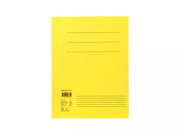 Een Dossiermap Quantore A4 300gr geel koop je bij Goedkope Kantoorbenodigdheden