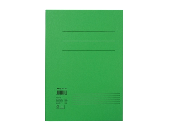 Een Dossiermap Quantore folio 300gr groen koop je bij Klik Office BV