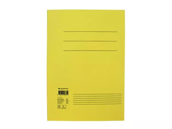 Een Dossiermap Quantore Folio 300gr geel koop je bij Goedkope Kantoorbenodigdheden