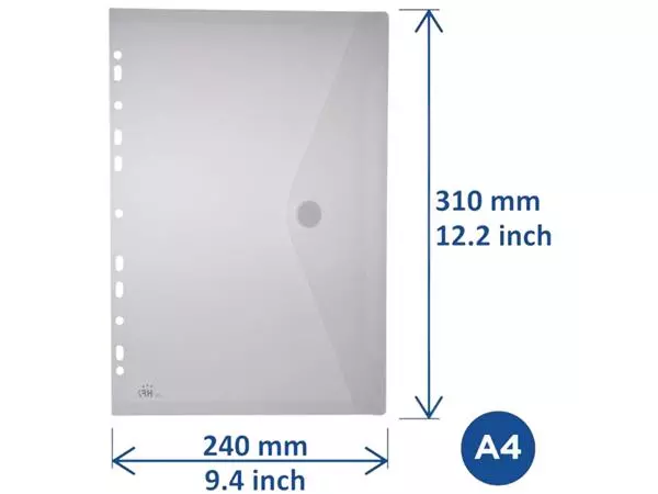 Een ENVELOPTAS HF2 RINGBANDPOCKET A4 WIT koop je bij Kantoorvakhandel van der Heijde