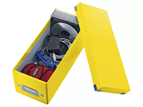 Een CD-box Leitz WOW Click&Store 143 x 136 x 352 mm geel koop je bij Kantoorvakhandel van der Heijde