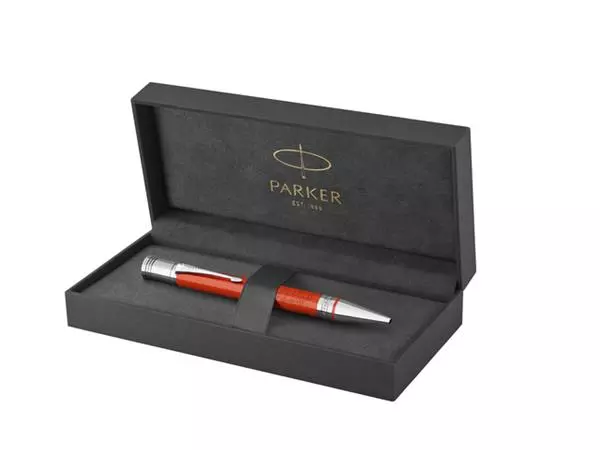 Een Balpen Parker Duofold Classic Vintage big lacquer red CT medium koop je bij NiceSupplies.nl