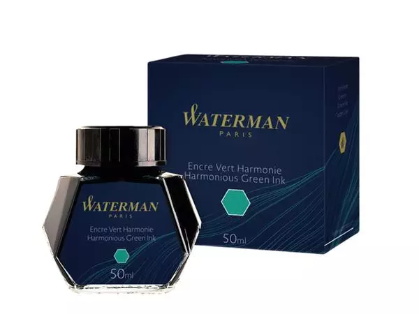 Een Vulpeninkt Waterman 50ml harmonieus groen koop je bij NiceSupplies.nl