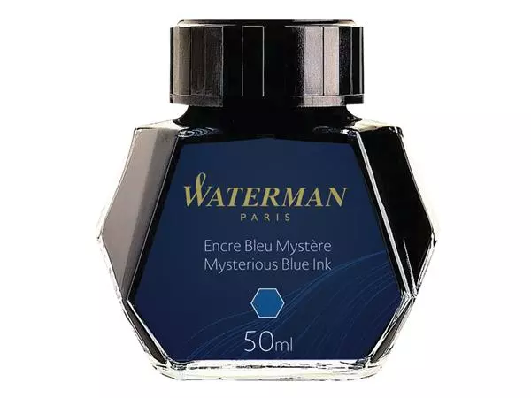 Een Vulpeninkt Waterman 50ml standaard blauw-zwart koop je bij Buro De Peuter