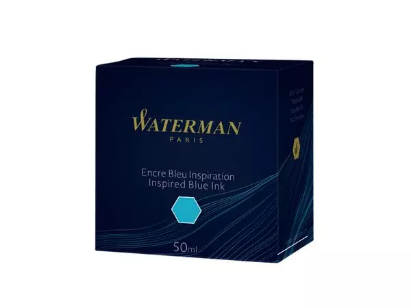 Een VULPENINKT WATERMAN 50ML INSPIREREND BLAUW koop je bij Kantoorvakhandel van der Heijde