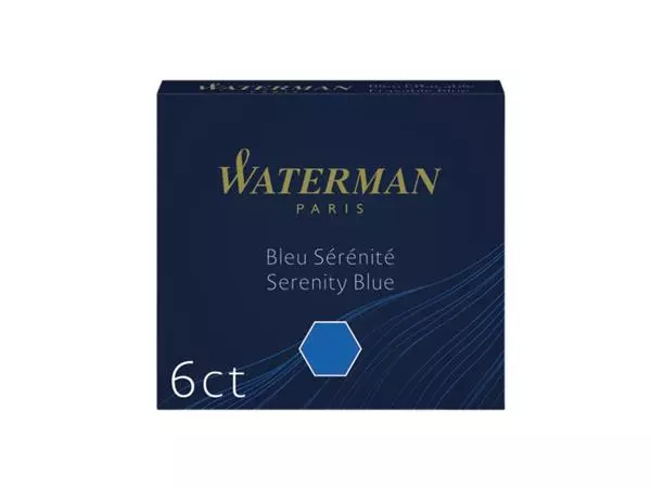 Een Inktpatroon Waterman internationaal Florida blauw pak à 6 stuks koop je bij MV Kantoortechniek B.V.