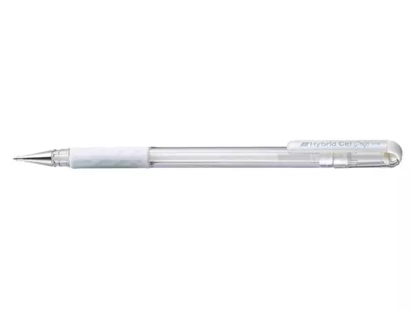 Een Gelschrijver Pentel K118 Grip medium wit koop je bij MV Kantoortechniek B.V.