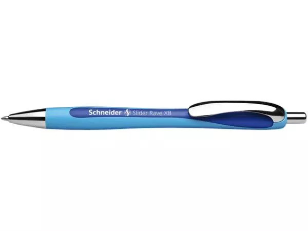Een Balpen Schneider Slider Rave extra breed donkerblauw koop je bij Van Leeuwen Boeken- en kantoorartikelen