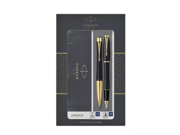 Een Balpen en vulpen Parker Urban matt black GT medium 2 stuks koop je bij The Cartridge Company