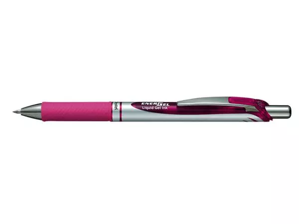 Een Gelschrijver Pentel BL77 Energel medium roze koop je bij Kantoorvakhandel van der Heijde