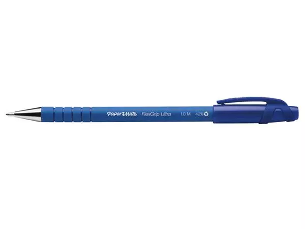 Een Balpen Paper Mate Flexgrip Ultra stick medium blauw koop je bij Van Leeuwen Boeken- en kantoorartikelen