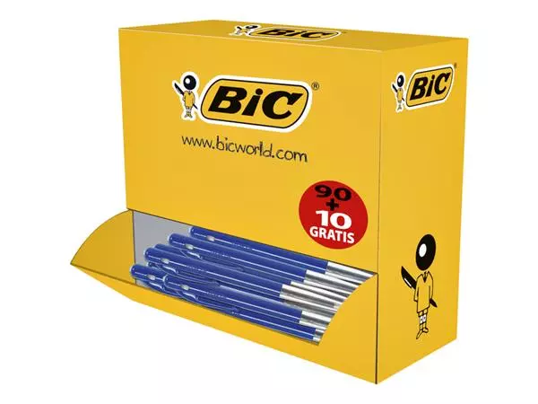 Een Balpen Bic M10 medium blauw doos 90+10 gratis koop je bij L&N Partners voor Partners B.V.