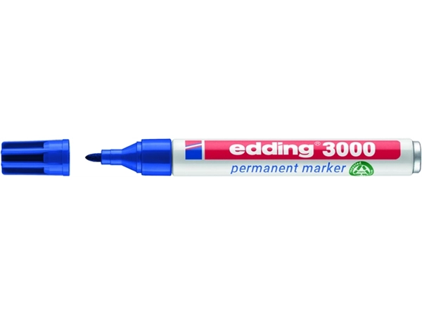 Een Marqueur edding 3000 ogive 1,5-3mm bleu koop je bij Van Hoye Kantoor BV