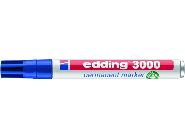 Een Viltstift edding 3000 rond 1.5-3mm blauw koop je bij Goedkope Kantoorbenodigdheden