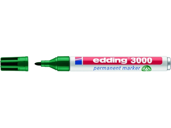 Een Viltstift edding 3000 rond 1.5-3mm groen koop je bij Goedkope Kantoorbenodigdheden