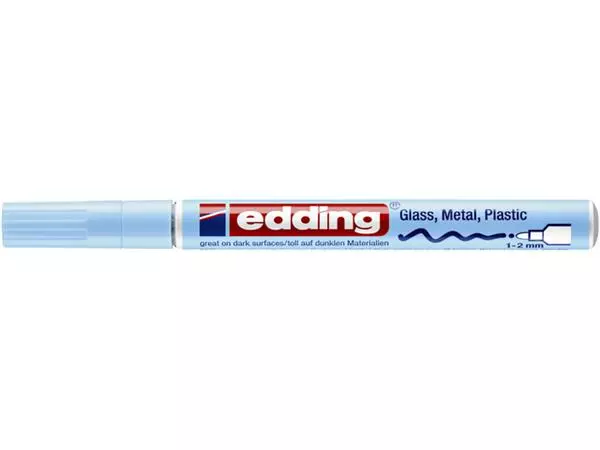 Een Viltstift edding 751 lakmarker rond 1-2mm pastel blauw koop je bij NiceSupplies.nl