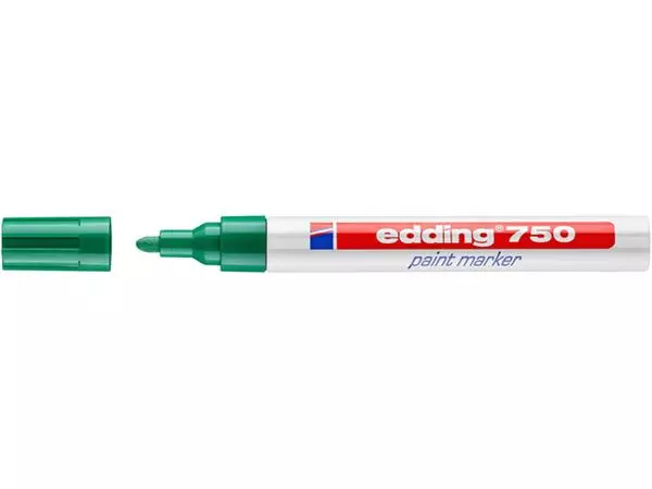 Een Viltstift edding 750 lakmarker rond 2-4mm groen koop je bij EconOffice