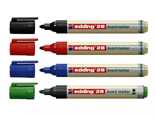 Een Viltstift edding 28 whiteboard Ecoline rond 1.5-3mm zwart koop je bij EconOffice