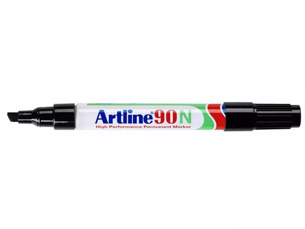 Een Viltstift Artline 90 schuin 2-5mm zwart koop je bij Totaal Kantoor Goeree