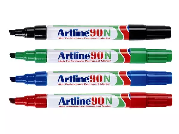 Een Viltstift Artline 90 schuin 2-5mm blauw koop je bij Van Hoye Kantoor BV