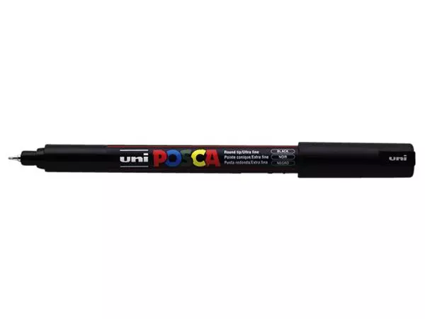 Een Verfstift Posca PC1MR extra fijn zwart koop je bij NiceSupplies.nl