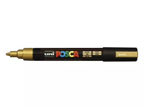 Een Verfstift Posca PC5M medium goud koop je bij MV Kantoortechniek B.V.