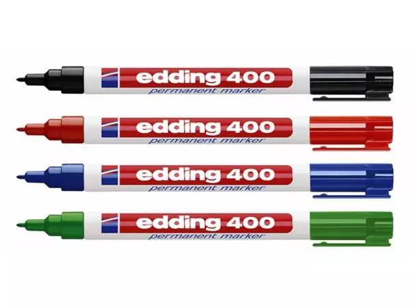 Een Viltstift edding 400 rond 1mm rood koop je bij EconOffice