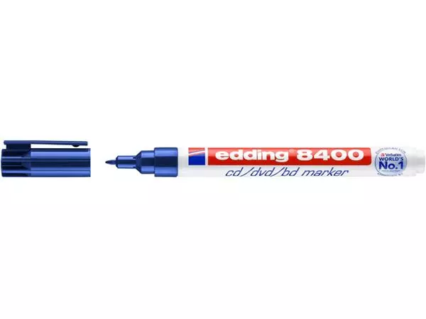 Een Cd marker edding 8400 rond 0.5-1.0mm blauw koop je bij Van Hoye Kantoor BV