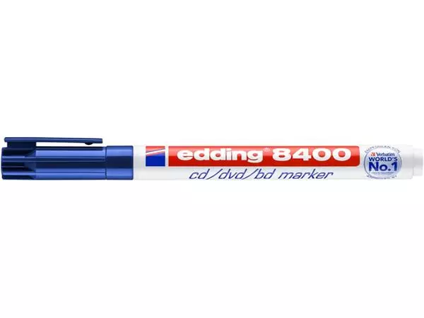 Een Cd marker edding 8400 rond 0.5-1.0mm blauw koop je bij Buro De Peuter