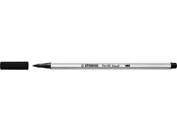 Een Brushstift STABILO Pen 568/46 zwart koop je bij Van Leeuwen Boeken- en kantoorartikelen