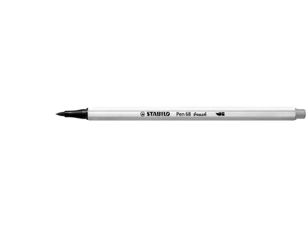 Een Brushstift STABILO Pen 568/95 koudgrijs koop je bij Van Leeuwen Boeken- en kantoorartikelen