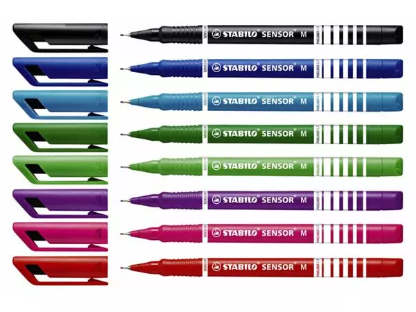 Buy your Fineliner STABILO Sensor 187/40 medium rood at QuickOffice BV