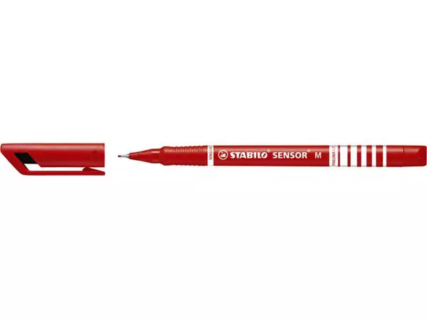 Een FINELINER STABILO SENSOR 187/40 M ROOD koop je bij Kantoorvakhandel van der Heijde