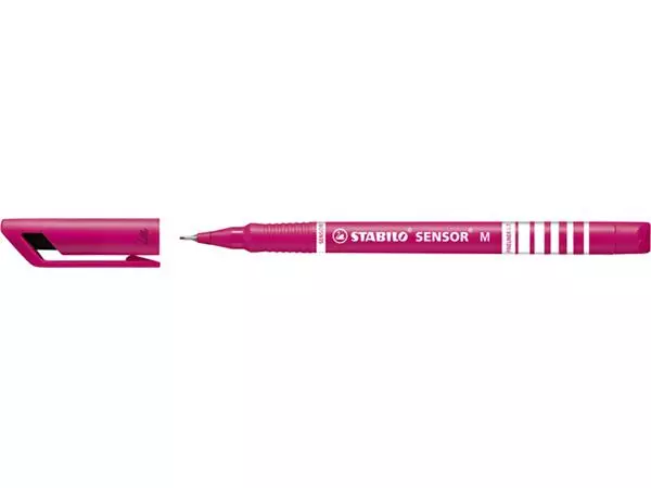 Een Fineliner STABILO Sensor 187/56 medium roze koop je bij Buro De Peuter